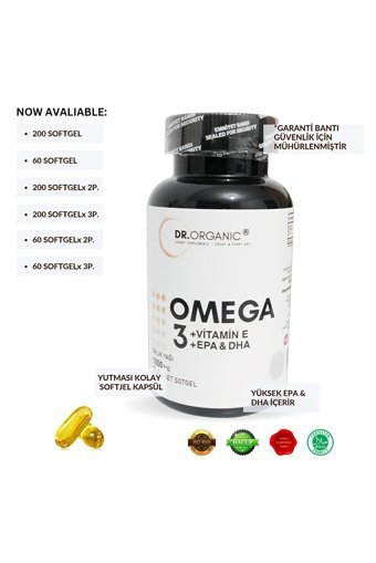 Dr.Organic Omega 3 Balık Yağı Kapsül 1000 mg 2x60 Adet