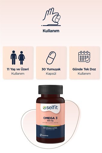 Selfit Omega 3 Kapsül 650 mg 30 Adet