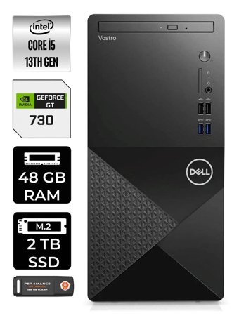 Dell Vostro 3020 N2050VDT3020MT Harici GeForce GT 730 4 GB Intel Core i5 13400 48 GB Ram 2 TB SSD Tower FreeDos Masaüstü Bilgisayar + PER4 BELLEK