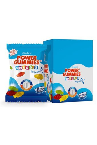 Miraderm Power Gummies Çiğnenebilir Omega 3 Tablet 72 Adet