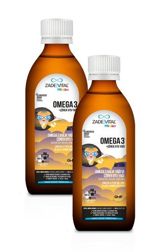 Zade Vital Miniza Kids Omega 3 Balık Yağı Şurup 150 ml 2 Adet