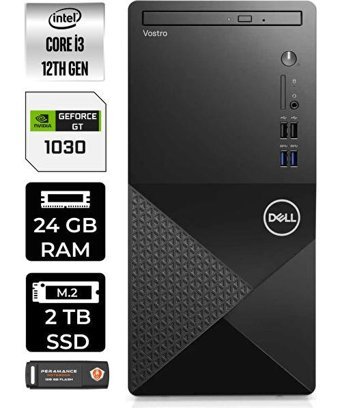 Dell Vostro 3910MT N3563VDT3910P424 Harici GeForce GT 1030 Intel Core i3 12100 24 GB Ram 2 TB SSD Tower Windows 11 Pro Masaüstü Bilgisayar + PER4 BELLEK