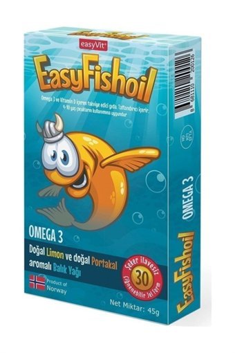 Easyvit Kids Çiğnenebilir Omega 3 Tablet 600 mg 30 Adet