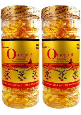 Sapphire Omega 3 Balık Yağı Kapsül 1000 mg 2x200 Adet