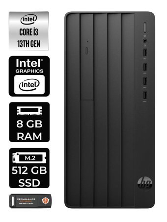 HP Pro Tower 290 G9 8T2X0ES Dahili Intel UHD Graphics 730 Intel Core i3 13100 8 GB Ram 512 GB SSD Tower FreeDos Masaüstü Bilgisayar + PER4 BELLEK