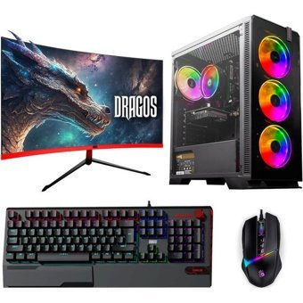 Dragos DRX3182 Harici Radeon RX 6700 XT Intel Core i5 12400F 32 GB Ram 512 GB SSD Tower FreeDos 23.6 inç Monitörlü Masaüstü Bilgisayar