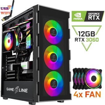 Gameline TX11 Harici GeForce RTX 3060 Intel Core i5 10400F 32 GB Ram DDR4 500 GB SSD Tower FreeDos Masaüstü Bilgisayar