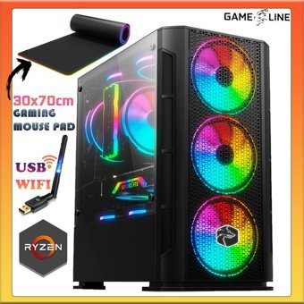 Gameline SYN20 Harici GeForce RTX 3060 AMD Ryzen 5 3600 16 GB Ram DDR4 500 GB SSD Tower FreeDos Masaüstü Bilgisayar