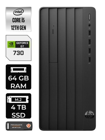 HP Pro Tower 290 G9 6D3A5EA Harici GeForce GT 730 4 GB Intel Core i5 12500 64 GB Ram 4 TB SSD Tower Windows 11 Home Masaüstü Bilgisayar + PER4 BELLEK