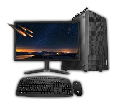 Everest EVO0847 Harici Radeon R5 230 Intel Core i5 2400 8 GB Ram 256 GB SSD Tower FreeDos 19.5 inç Monitörlü Masaüstü Bilgisayar