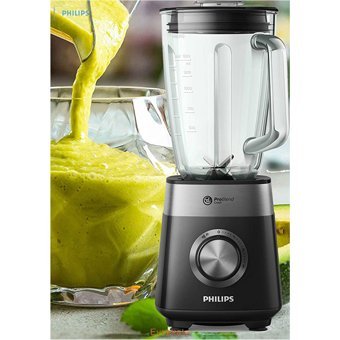 Philips 1000 ml Cam Hazneli Buz Kırıcılı Turbolu 6 Bıçaklı Tekli Sürahili Blender Siyah