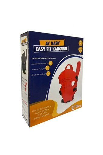 Ay Baby Easy Fit 12 kg Kapasiteli Oturaklı Yenidoğan Kanguru Kırmızı