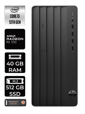 HP Pro Tower 290 G9 8T2X0ES Harici Radeon RX 550 Intel Core i3 13100 40 GB Ram 512 GB SSD Tower Windows 11 Home Masaüstü Bilgisayar + PER4 BELLEK