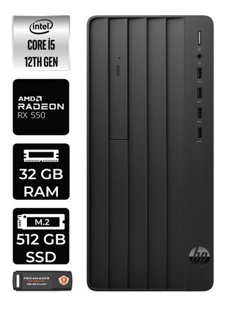 HP Pro Tower 290 G9 6D3A5EA Harici Radeon RX 550 Intel Core i5 12500 32 GB Ram 512 GB SSD Tower Windows 11 Pro Masaüstü Bilgisayar + PER4 BELLEK