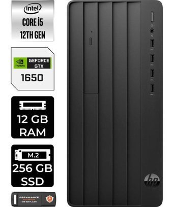 HP Pro Tower 290 G9 6D3A5EAP306 Harici GeForce GTX 1650 Intel Core i5 12500 12 GB Ram 256 GB SSD Tower FreeDos Masaüstü Bilgisayar + PER4 BELLEK