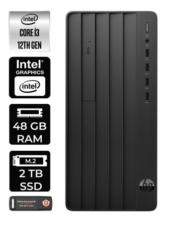 HP Pro Tower 290 G9 6D3A1EA Dahili Intel UHD Graphics Intel Core i3 12100 48 GB Ram 2 TB SSD Tower Windows 11 Pro Masaüstü Bilgisayar + PER4 BELLEK