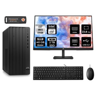 HP Pro Tower 290 G9 6D3A5EA Dahili Intel UHD Graphics Intel Core i5 12500 40 GB Ram 2 TB SSD Tower FreeDos 23.8 inç Monitörlü Masaüstü Bilgisayar