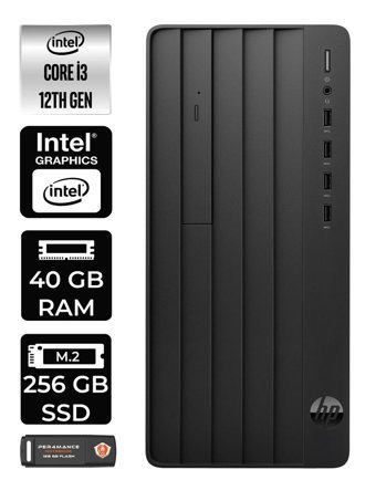 HP Pro Tower 290 G9 6D3A1EA Dahili Intel UHD Graphics Intel Core i3 12100 40 GB Ram 256 GB SSD Tower FreeDos Masaüstü Bilgisayar + PER4 BELLEK