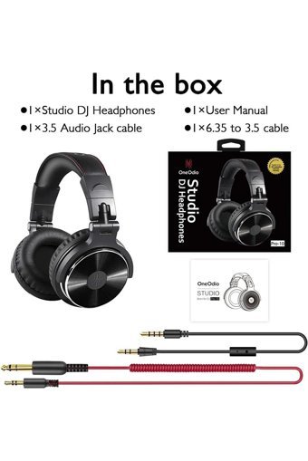 Oneodio PRO10 3.5 mm Gürültü Önleyici Mikrofonlu Kablolu DJ Kulak Üstü Kulaklık Siyah Gold