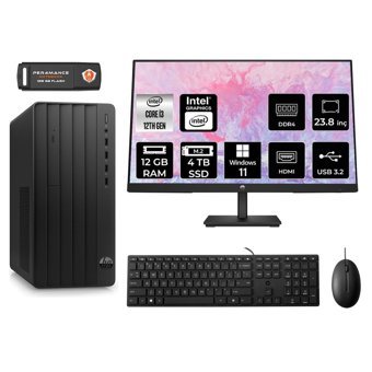 HP P Tower 290 G9 6D3A1EA Dahili Intel UHD Graphics Intel Core i3 12100 12 GB Ram 4 TB SSD Tower Windows 11 Pro 23.8 inç Monitörlü Masaüstü Bilgisayar