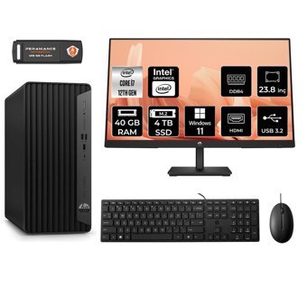 HP Pro Tower 400 G9 6U3M9EA 65P62E9 Dahili Intel UHD Graphics Intel Core i7 12700 40 GB Ram 4 TB SSD Tower Windows 11 Pro Monitörlü Masaüstü Bilgisayar