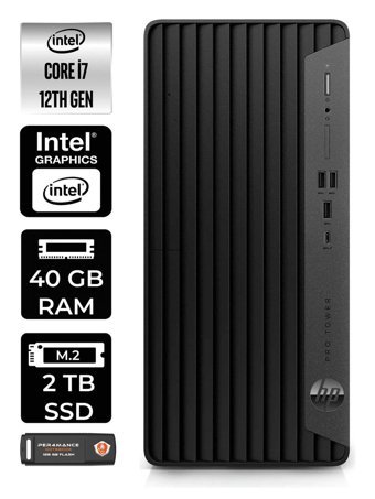 HP Pro Tower 400 G9 6U3M9EA Dahili Intel UHD Graphics Intel Core i7 12700 40 GB Ram 2 TB SSD Tower Windows 11 Pro Masaüstü Bilgisayar + PER4 BELLEK