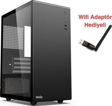 Izoly M110 GLASS Harici GeForce RTX 3060 Ti Intel Core i5 3470 16 GB Ram 256 GB SSD Tower FreeDos Masaüstü Bilgisayar