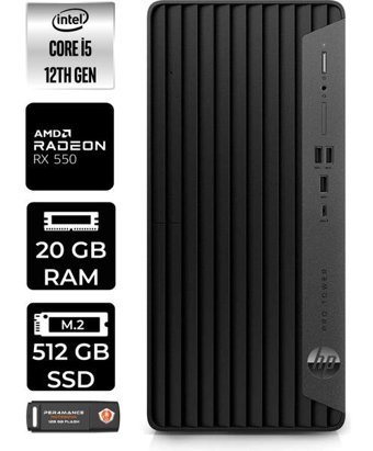 HP Pro Tower 400 G9 6U3M8EAP367 Harici Radeon RX 550 Intel Core i5 12400 20 GB Ram 512 GB SSD Tower Windows 11 Home Masaüstü Bilgisayar + PER4 BELLEK