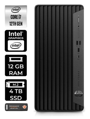 HP Pro Tower 400 G9 6U3M9EA Dahili Intel UHD Graphics Intel Core i7 12700 12 GB Ram 4 TB SSD Tower Windows 11 Home Masaüstü Bilgisayar + PER4 BELLEK