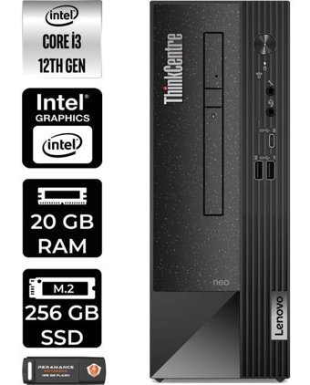 Lenovo Thinkcentre Neo 50S 11SX002VTXP316 Harici GeForce RTX 3060 Ti Intel Core i3 12100 20 GB Ram 256 GB SSD Tower FreeDos Masaüstü Bilgisayar + PER4 BELLEK