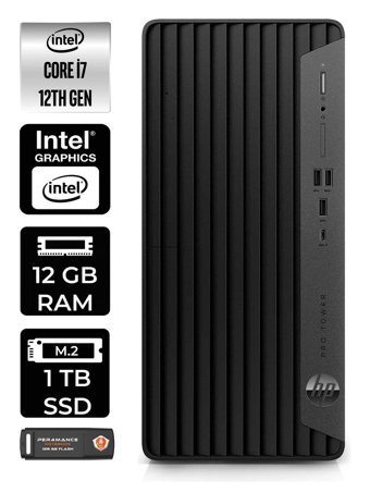 HP Pro Tower 400 G9 6U3M9EA Dahili Intel UHD Graphics Intel Core i7 12700 12 GB Ram 1 TB SSD Tower Windows 11 Pro Masaüstü Bilgisayar + PER4 BELLEK