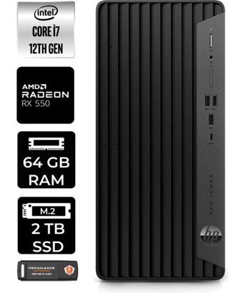 HP Pro Tower 400 G9 6U3M9EAP349 Harici Radeon RX 550 Intel Core i7 12700 64 GB Ram 2 TB SSD Tower FreeDos Masaüstü Bilgisayar + PER4 BELLEK