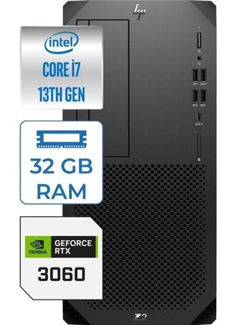 HP Z2 G9 INTEL 55F872ES06 Harici GeForce RTX 3060 Intel Core i7 13700K 32 GB Ram DDR5 2 TB HDD + 4 TB SSD Tower Windows 11 Pro Masaüstü Bilgisayar