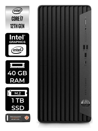 HP Pro Tower 400 G9 6U3M9EA Dahili Intel UHD Graphics Intel Core i7 12700 40 GB Ram 1 TB SSD Tower FreeDos Masaüstü Bilgisayar + PER4 BELLEK