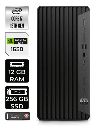 HP Pro Tower 400 G9 6U3M9EA Harici GeForce GTX 1650 Intel Core i7 12700 12 GB Ram 256 GB SSD Tower Windows 11 Home Masaüstü Bilgisayar + PER4 BELLEK