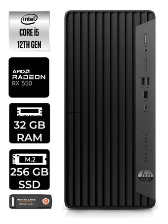 HP Pro Tower 400 G9 6U3M8EA Harici Radeon RX 550 Intel Core i5 12400 32 GB Ram 256 GB SSD Tower Windows 11 Home Masaüstü Bilgisayar + PER4 BELLEK