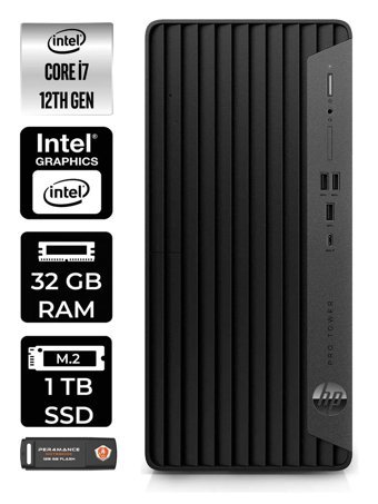 HP Pro Tower 400 G9 6U3M9EA Dahili Intel UHD Graphics Intel Core i7 12700 32 GB Ram 1 TB SSD Tower FreeDos Masaüstü Bilgisayar + PER4 BELLEK