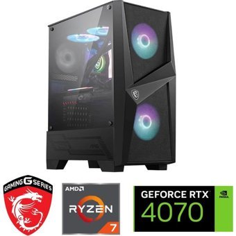 MSI R77800X3D-4070 Harici GeForce RTX 4070 AMD Ryzen 7 7800X 32 GB Ram DDR5 1 TB SSD Tower FreeDos Masaüstü Bilgisayar