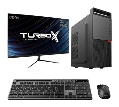 Turbox TX5238 Harici Radeon R5 230 Intel Core i5 9400F 16 GB Ram 256 GB SSD Tower FreeDos 23.6 inç Monitörlü Masaüstü Bilgisayar