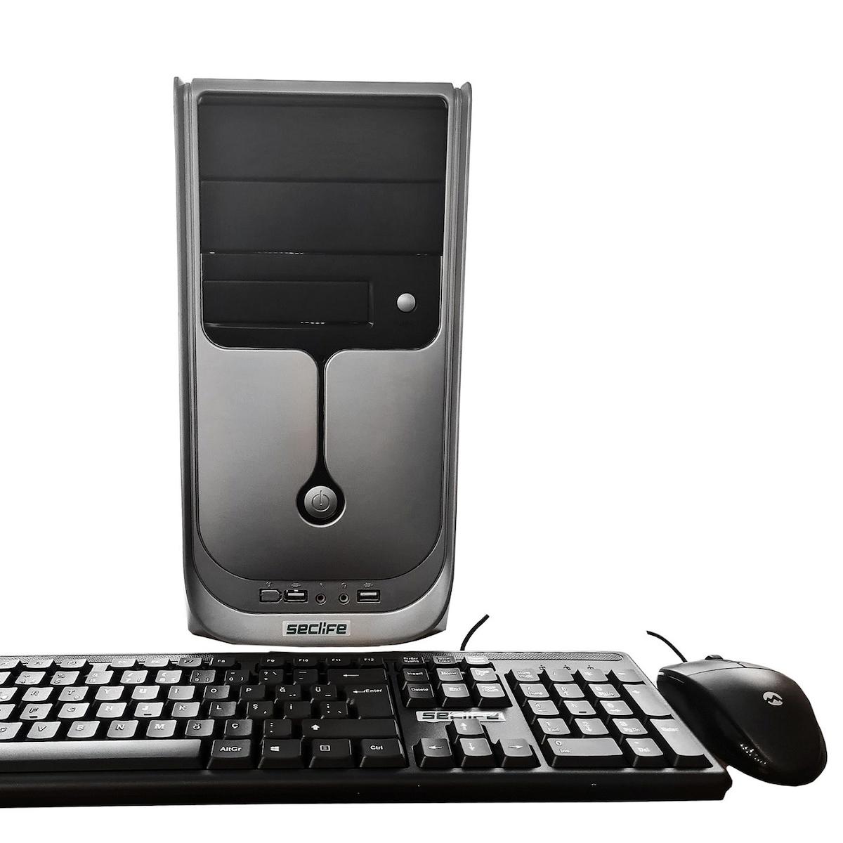 Seclife SC-2130 Harici GeForce RTX 3060 Ti Intel Core i3 2100 8 GB Ram 128 GB SSD Tower FreeDos Masaüstü Bilgisayar