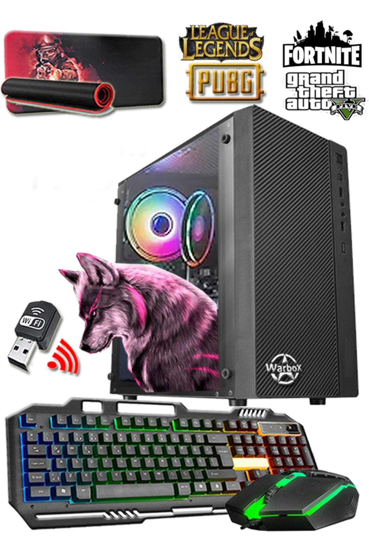 Wolf WOOP MİX Harici Radeon R7 240 Intel Core i5 480M 8 GB Ram 128 GB SSD Tower FreeDos Masaüstü Bilgisayar