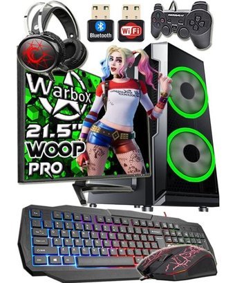 Warbox WOOP Pro Harici Radeon R7 240 Intel Core i7 2600 16 GB Ram 512 GB SSD Tower FreeDos 21.5 inç Monitörlü Masaüstü Bilgisayar