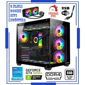 Zeiron ZEUS GTX27 Harici GeForce GTX 1050 Ti Intel Core i5 12400F 32 GB Ram 1 TB SSD Tower FreeDos Masaüstü Bilgisayar