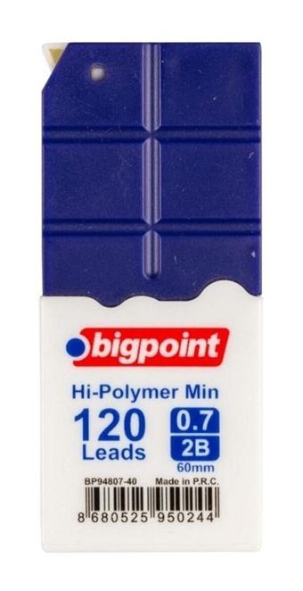 Bigpoint 2B 0.7 mm 120'li Mavi Kalem Ucu 12 Adet