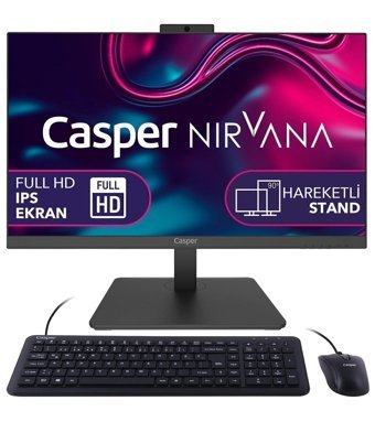 Casper Nirvana A6H.1240-BV05X-V Dahili UHD Graphics Intel Core i5 12400 16 GB Ram 500 GB SSD 23.8 inç Full HD Freedos All In One Bilgisayar