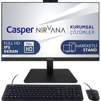 Casper Nirvana A70.1270-BF00A-V Dahili Iris Xe Graphics Intel Core i7 12700H 16 GB Ram 1 TB SSD 23.8 inç Full HD Windows 11 Home All In One Bilgisayar