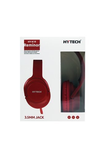 Hytech Hy-K19 Mikrofonlu 3.5 Mm Jak Kablolu Kulaklık Kırmızı