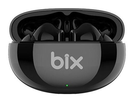 Bix Soundcraft TW1 ANC Android & iOS Uyumlu Su Geçirmez Tek Mikrofonlu 5.2 Silikonlu Gürültü Önleyicili Kablosuz Kulak İçi Bluetooth Kulaklık Siyah