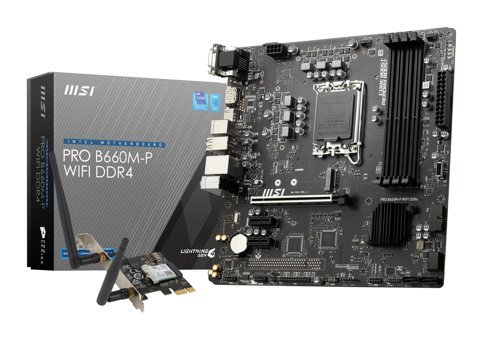 Msi Pro B660M-P LGA 1700 Soket DDR4 4600 Mhz PCIe 4.0 Wi-Fi Overclock Micro ATX Masaüstü Bilgisayar Intel Uyumlu Anakart