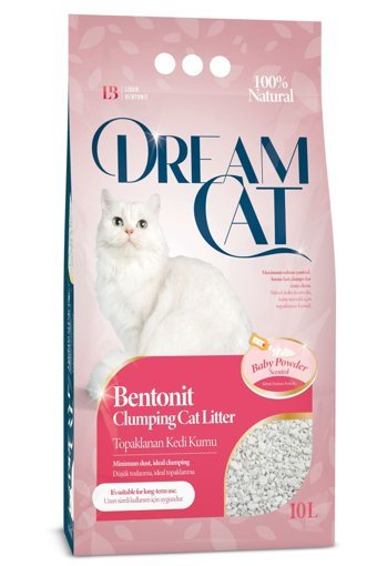 Dream Cat Topaklanan İnce Taneli Bentonit Kedi Kumu 10 lt